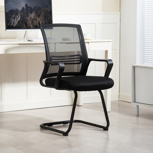 Chaise de bureau ergonomique sans roulettes base luge