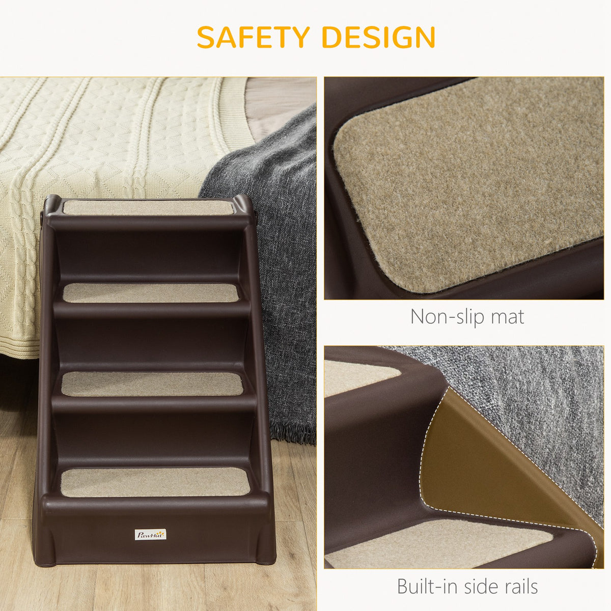 Escalier pour chien pliable à 4 niveaux