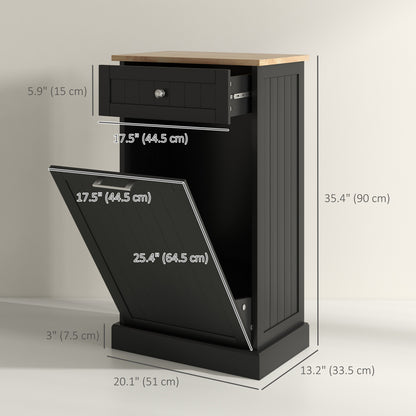 Armoire poubelle basculante avec tiroir