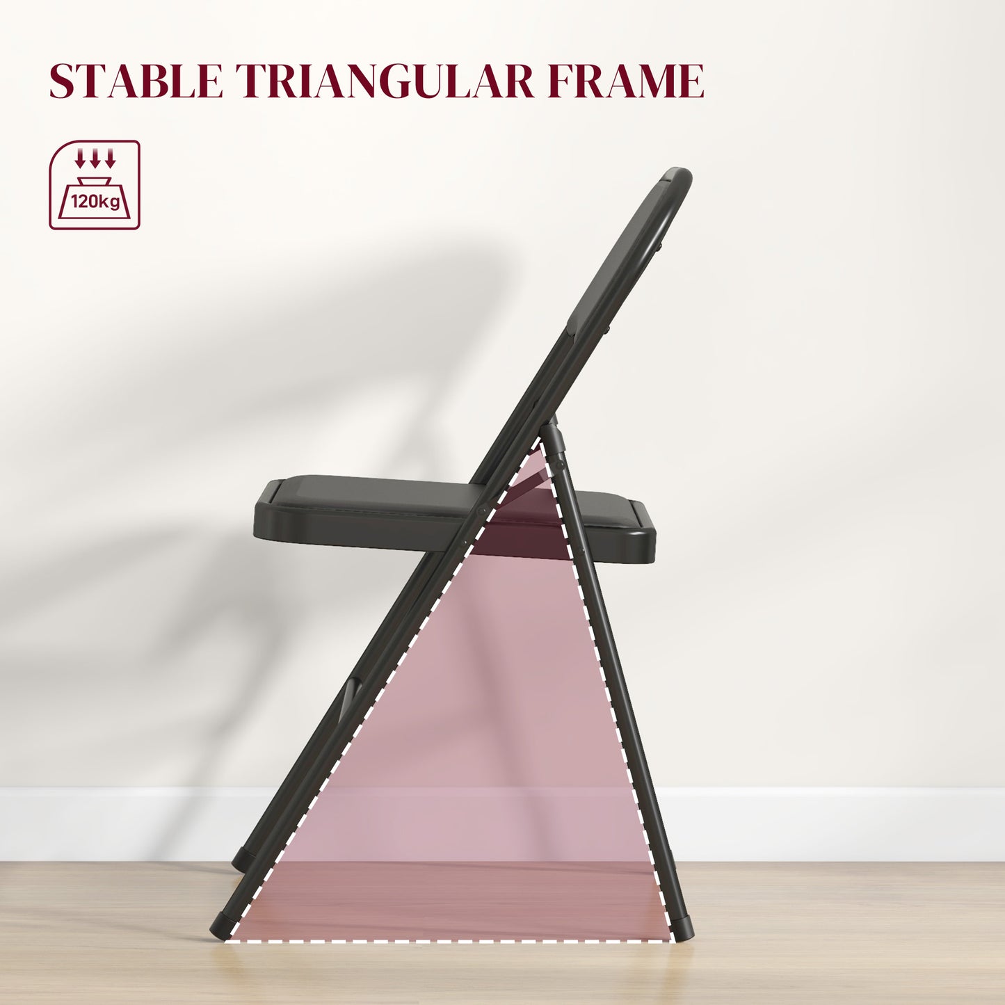 Chaises pliantes rembourrées en similicuir — lot de 2