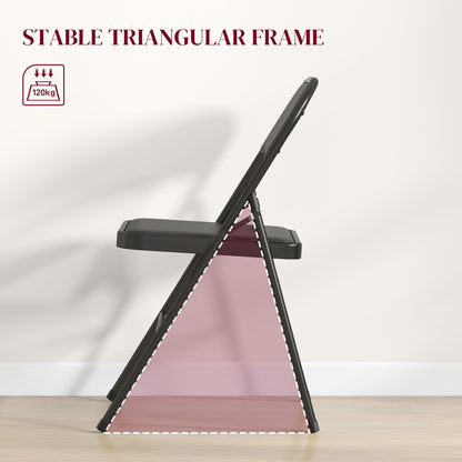 Chaises pliantes rembourrées en similicuir — lot de 2