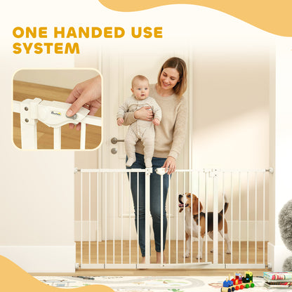Barrière pour animaux ajustable 29-58 po avec porte