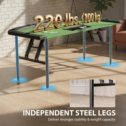 Table de poker pliable demi-lune 8 joueurs