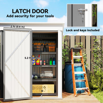 Remise de rangement acier lean-to ajustable 152x91x183cm