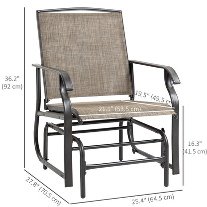Ensemble 2 Chaises Berçantes Patio — Gris