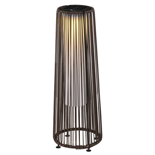 Outsunny Woven Solar Lamp - Self-Contained LED Outdoor Patio Lighting IP44