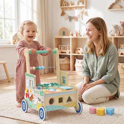 Marchette de bébé en bois style Montessori