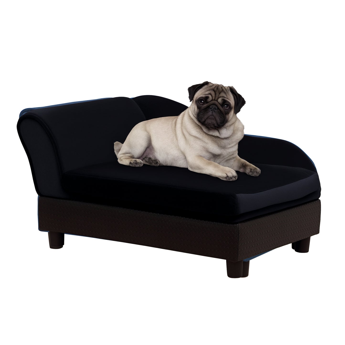 Canapé pour animaux avec rangement bois naturel