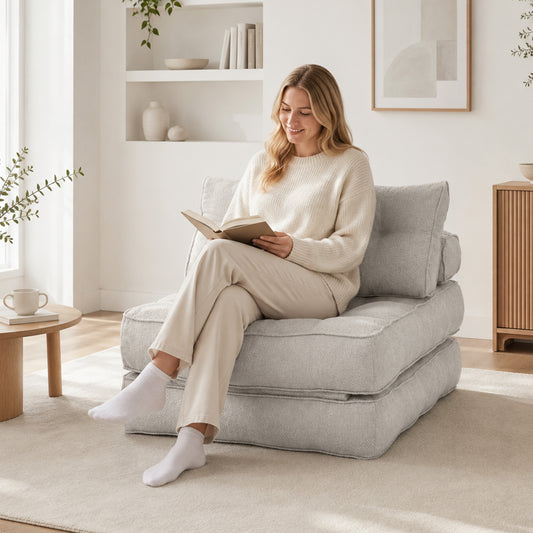 Fauteuil convertible 3-en-1 avec coussins épais