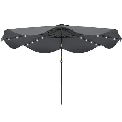 Parasol de patio solaire LED inclinable 10 x 10 pi
