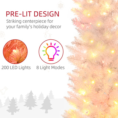 Arbre de Noel artificiel mince preillumine lumieres LED