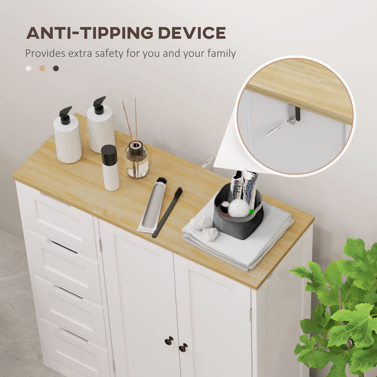Meuble de salle de bain sur pied moderne