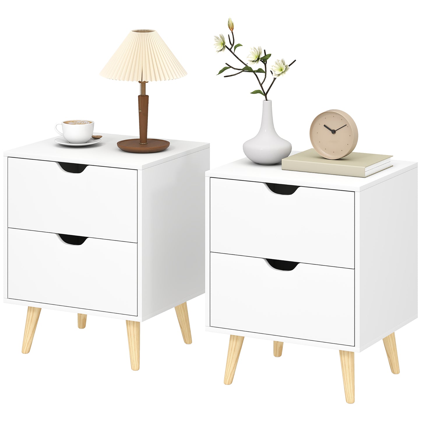 Tables de chevet modernes ensemble de 2 tiroirs