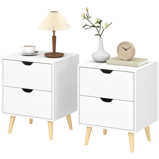Tables de chevet modernes ensemble de 2 tiroirs