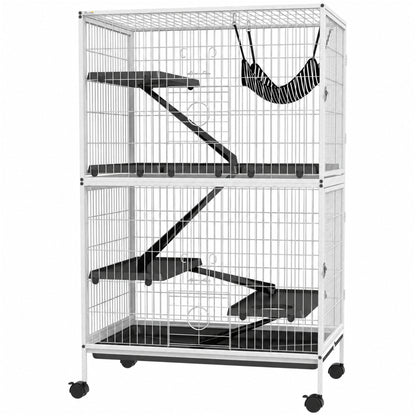 Cage pour petits animaux à roulettes sur 5 niveaux