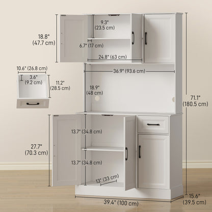 Armoire de cuisine avec station de recharge 180 cm
