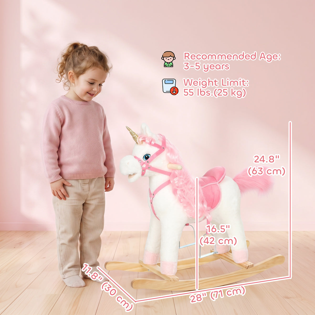 Cheval à bascule licorne pour bébé