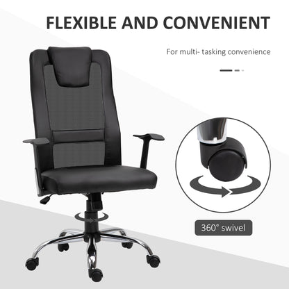 Chaise de bureau ergonomique dossier haut en maille