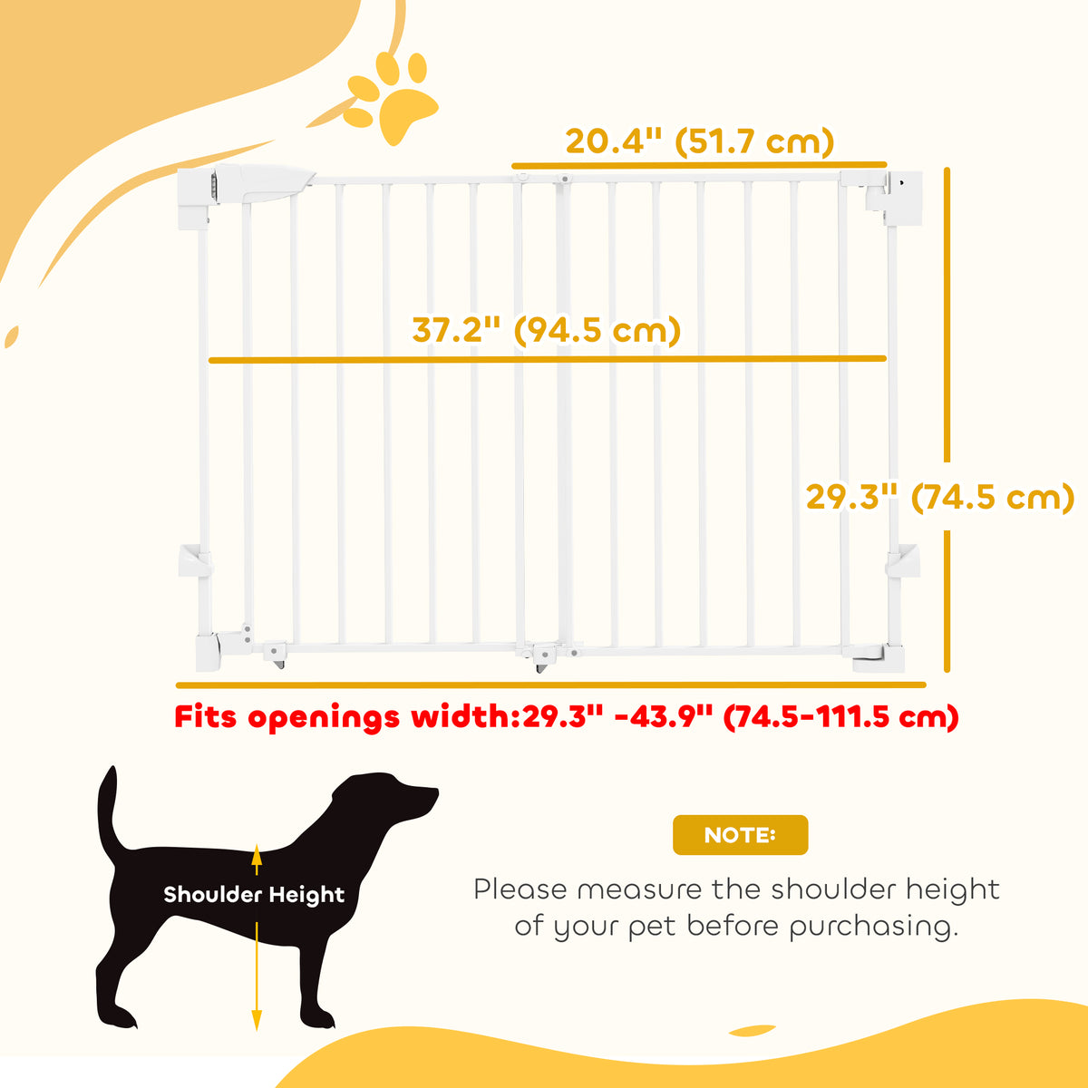 Barrière pour chien ajustable sans seuil