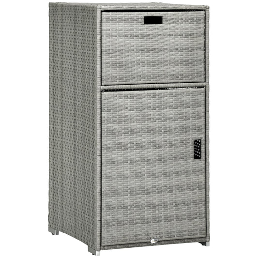 Armoire de Rangement Patio Aosom - Porte-Serviettes Extérieur Rotin