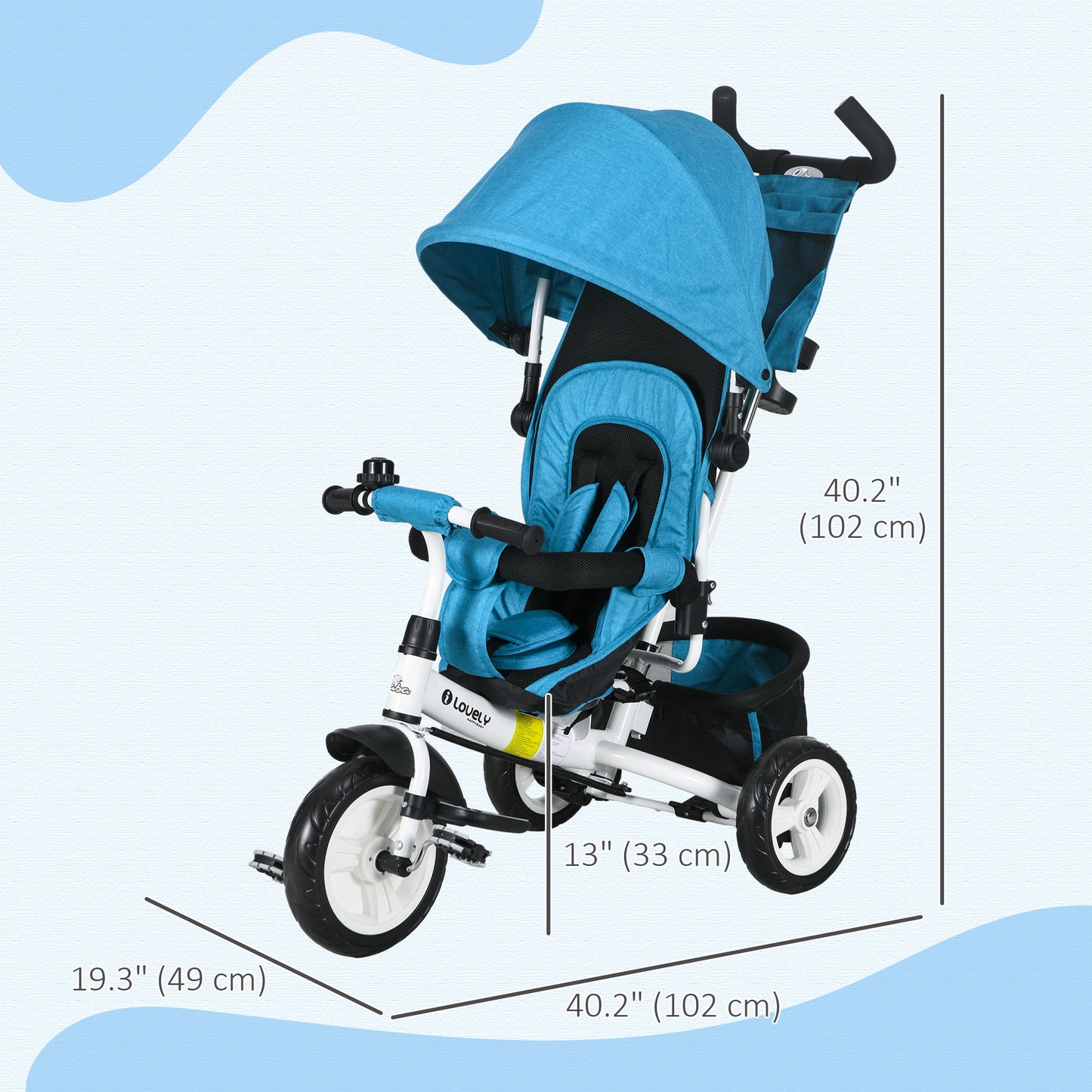 Tricycle évolutif 6 en 1 pour tout-petits 1-5 ans