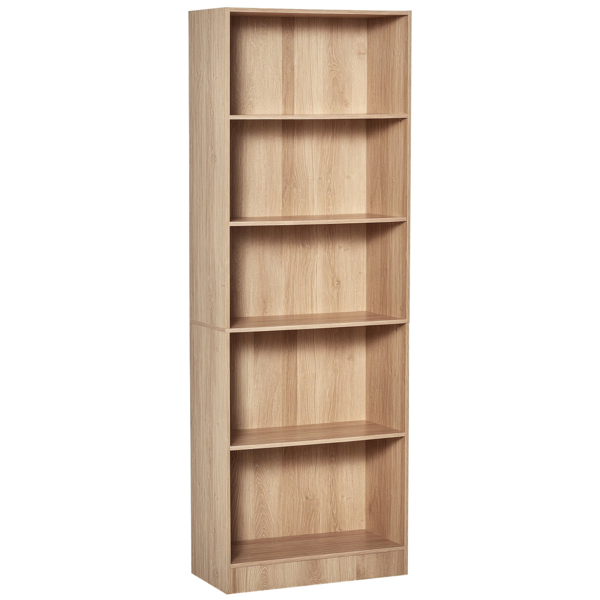 Bibliothèque à 5 tablettes avec tablettes réglables