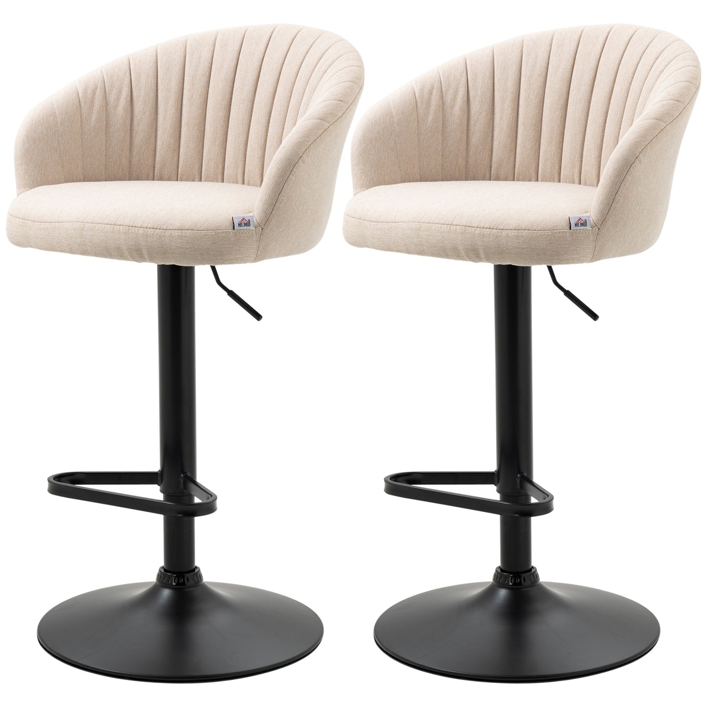 Tabourets de bar pivotants ajustables ensemble de 2