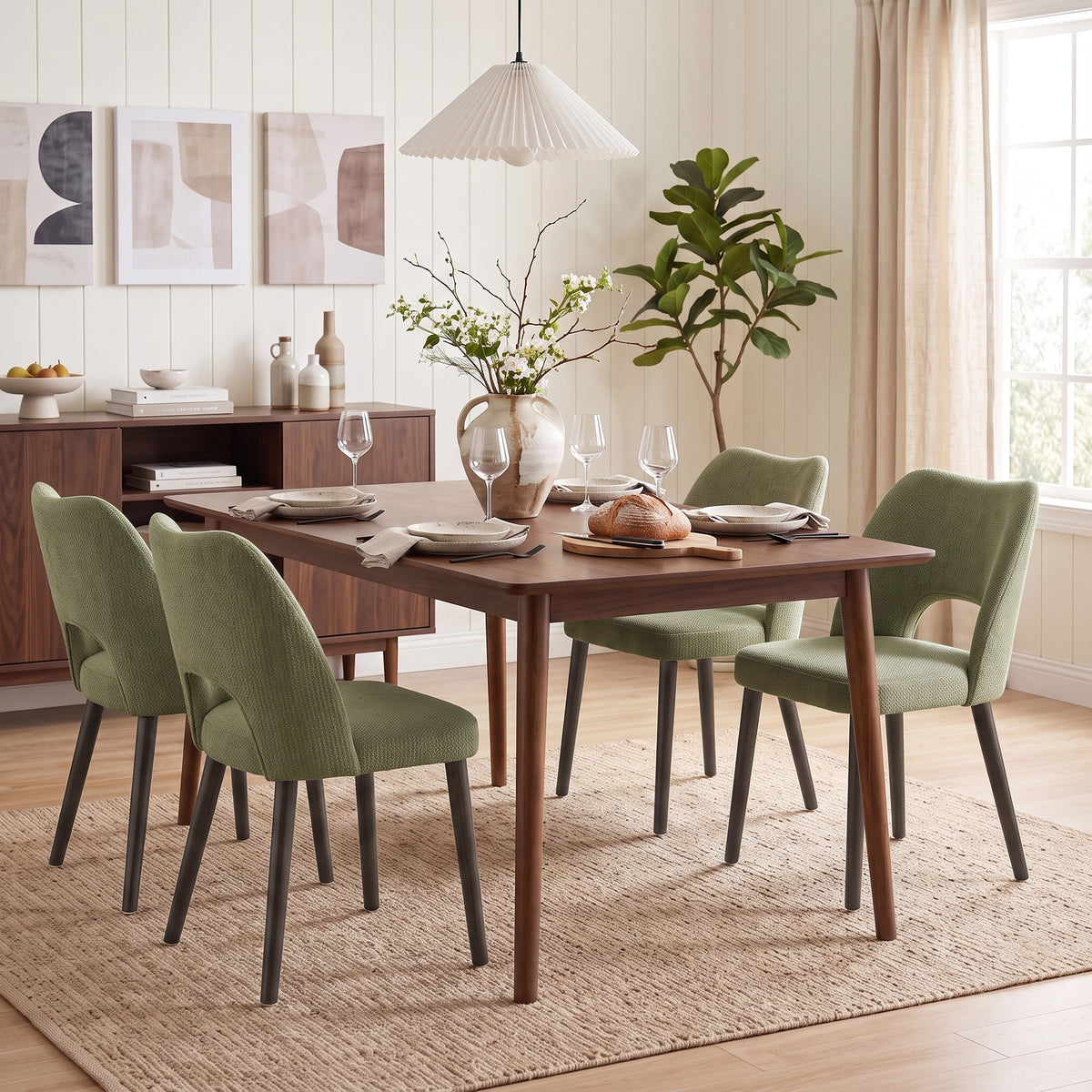 Ensemble de 4 chaises de salle à manger rembourrées