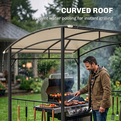 Gazebo BBQ courbé 7' x 5'