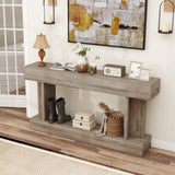 Table console vintage avec tablette inférieure 160 cm