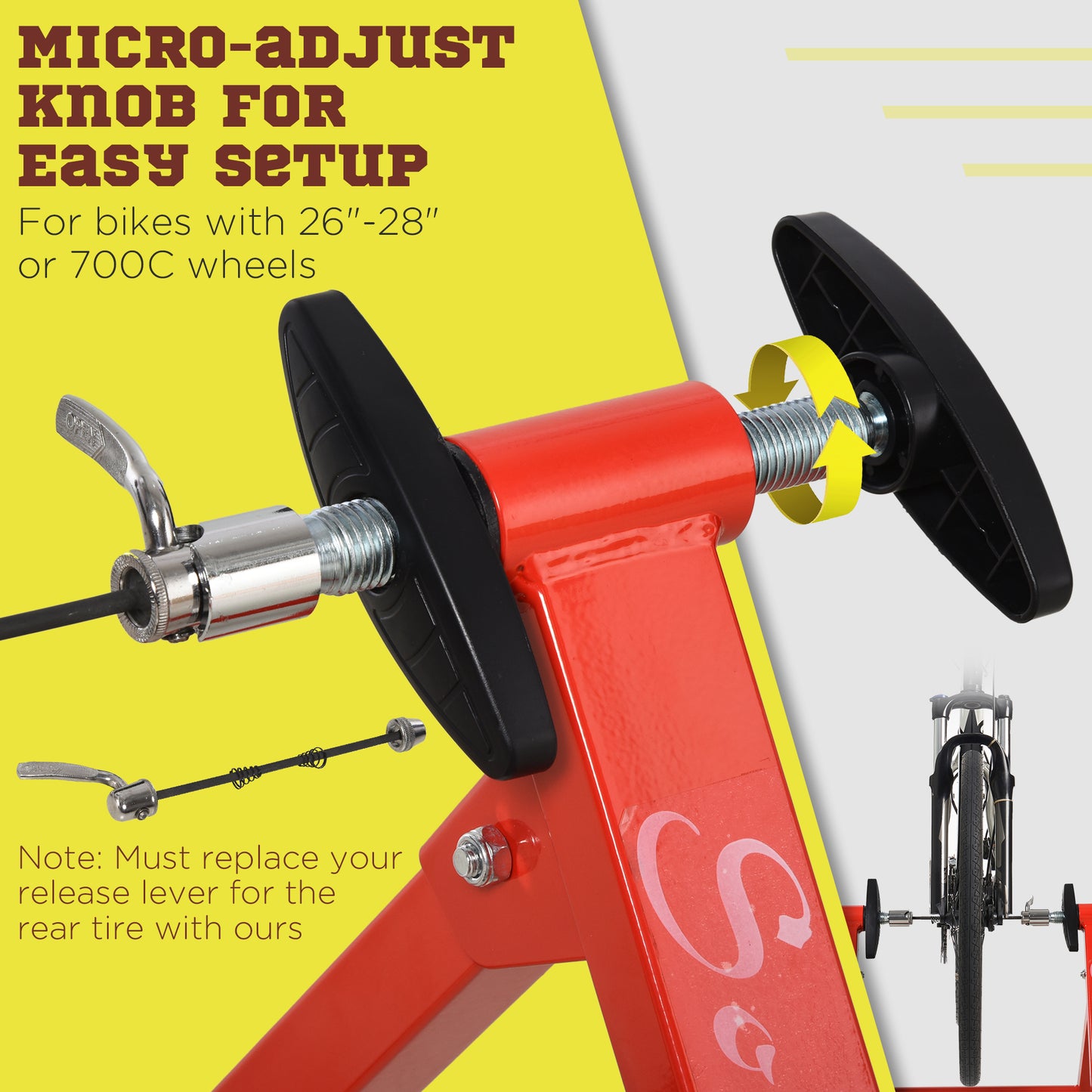 Support d'entraînement vélo magnétique — 5 niveaux de résistance