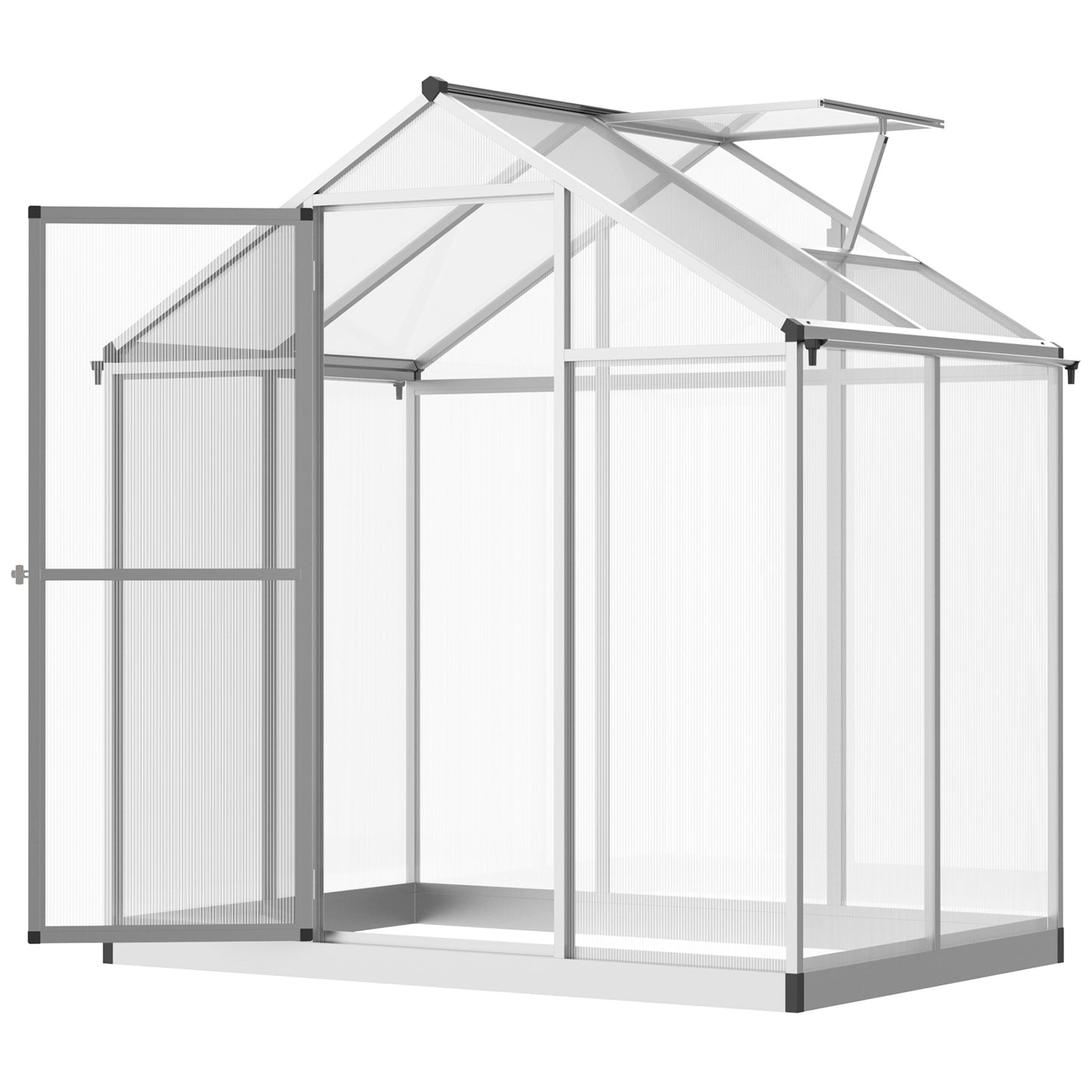 Outsunny Greenhouse 183x189x195cm Polycarbonate Aluminum with Ventilation