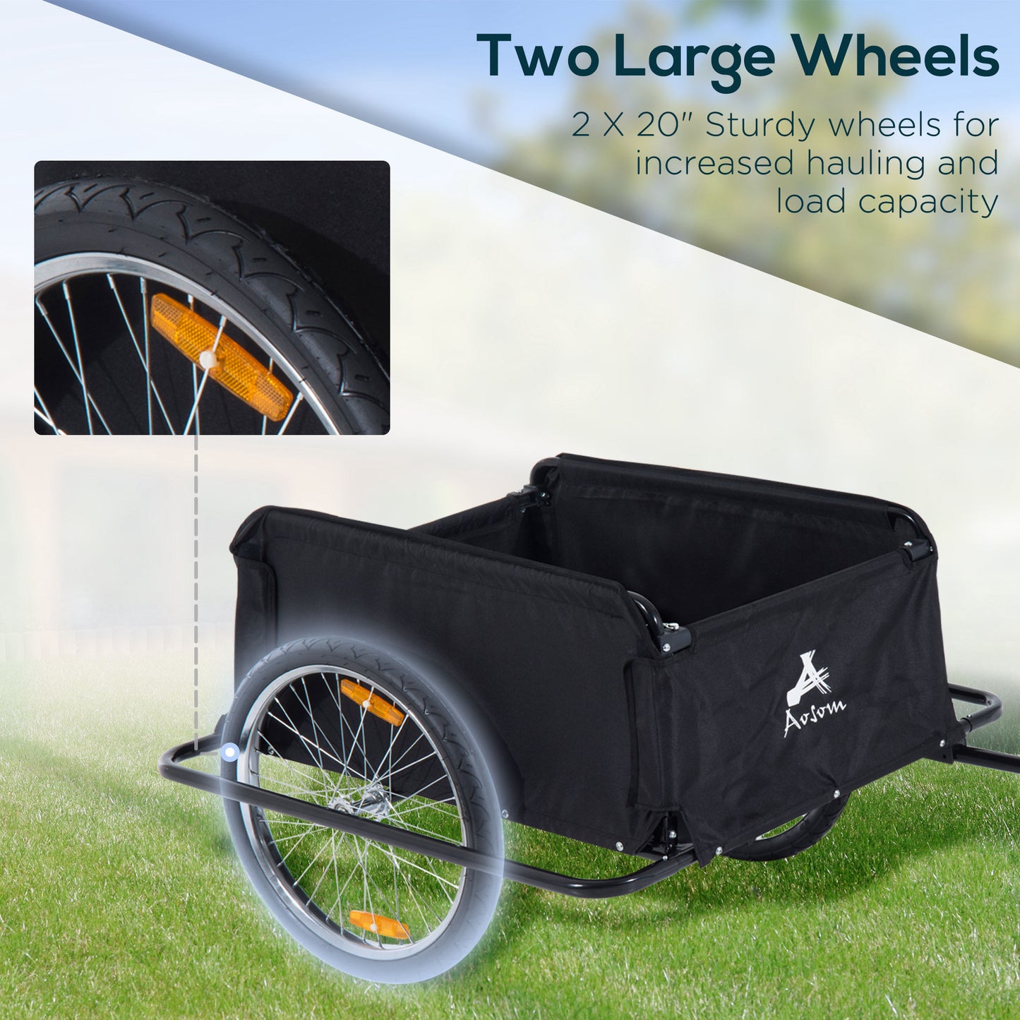 Remorque vélo cargo pliable avec housse amovible