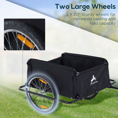 Remorque vélo cargo pliable avec housse amovible