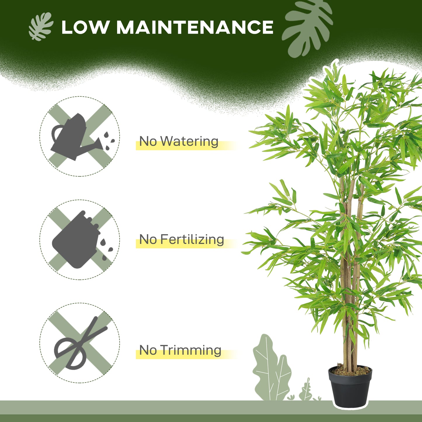 Arbre de bambou artificiel 4 pi