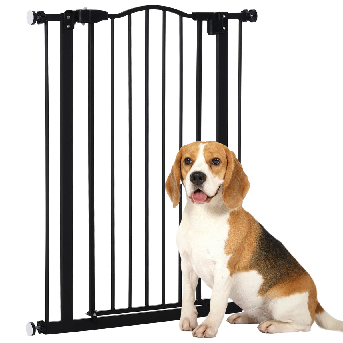 Barrière pour chien extra haute avec porte à fermeture automatique