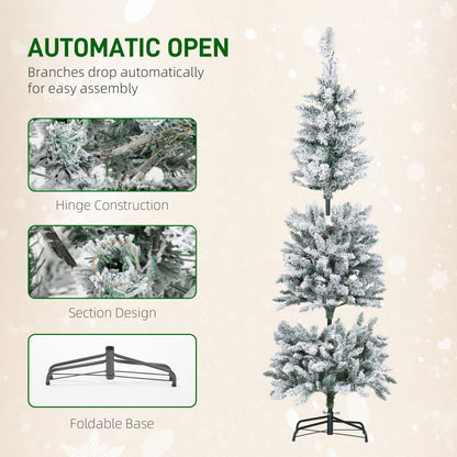 Arbre de Noël crayon floqué DEL bicolore