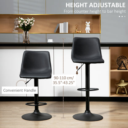Tabourets de bar ajustables pivotants ensemble de 2