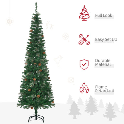 Sapin de Noël crayon artificiel avec pommes de pin