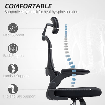 Chaise bureau ergonomique dossier haut appui-tête rotatif