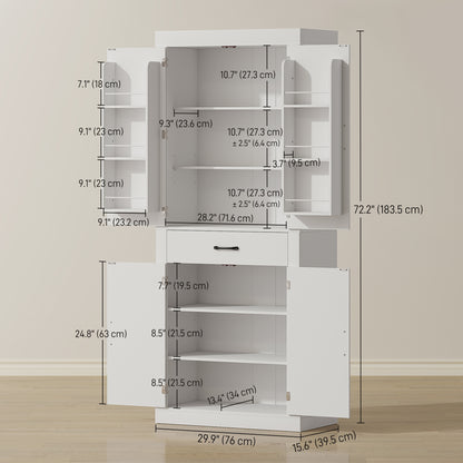 Armoire Pantry Cuisine 182 cm — Portes Grange Fermier
