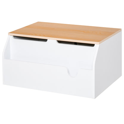 Coffre à jouets en bois avec couvercle et charnière
