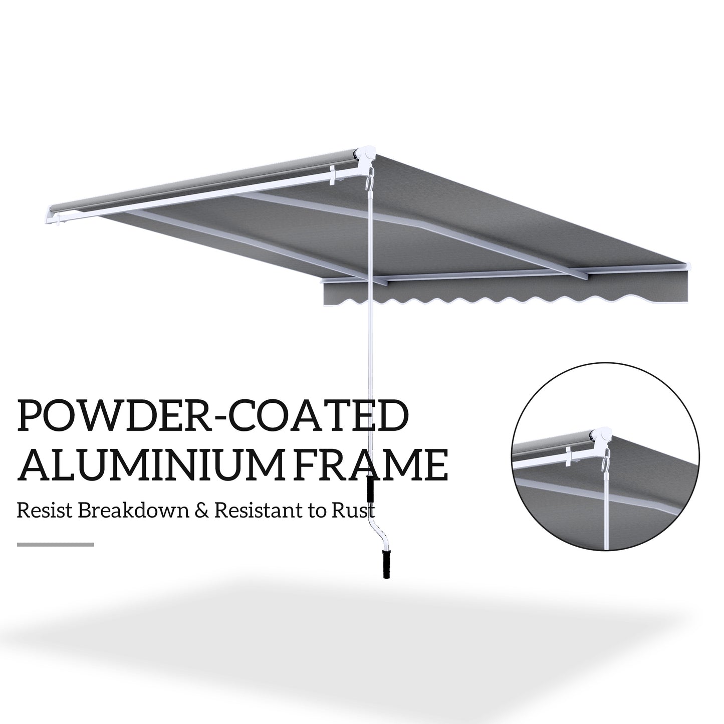Auvent rétractable patio aluminum réglable