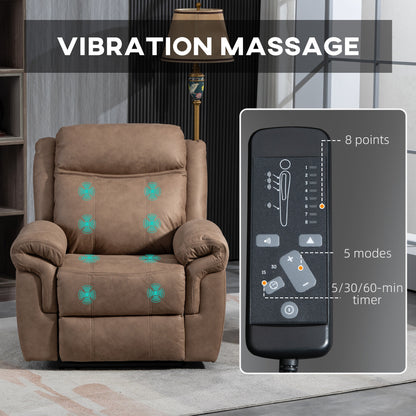 Fauteuil inclinable manuel avec massage vibrant et pochettes