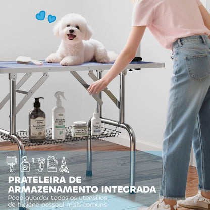 Table de toilettage ajustable pour chiens avec sangles sécurité