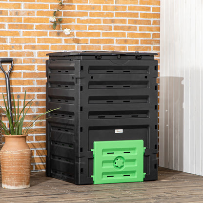 Bac à compost extérieur 80 évents 2 portes 450 L