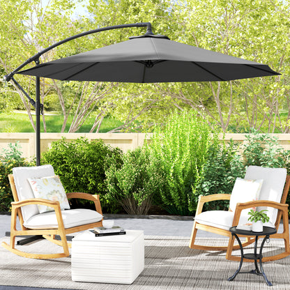 Parasol déporté patio 10 pieds cantilever avec base croisée