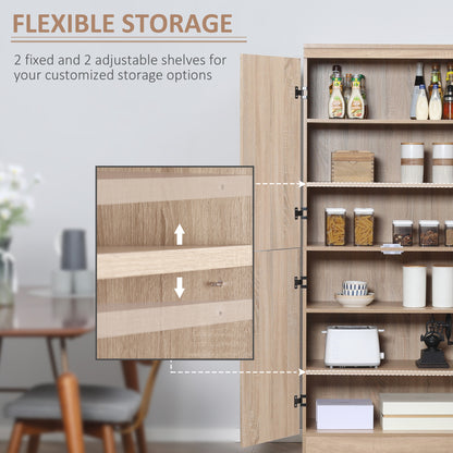 Armoire de garde-manger autoportante à 4 portes 177 cm