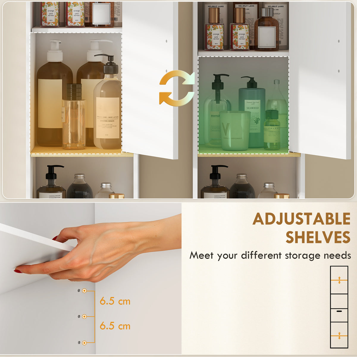 Meuble de rangement haut pour salle de bain