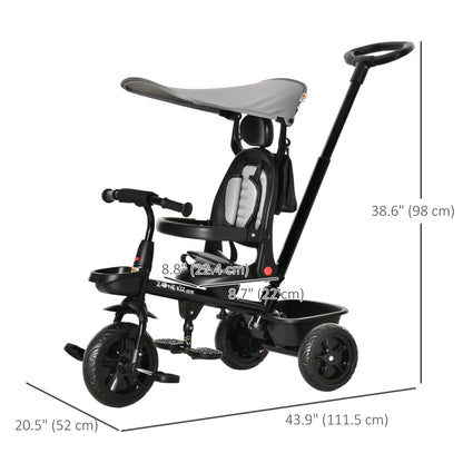 Tricycle évolutif 5-en-1 avec poignée parentale